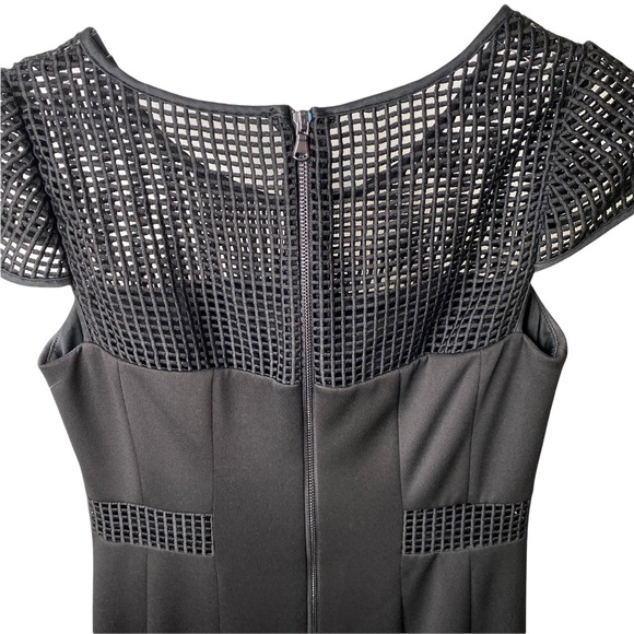 Betsey Johnson Yoke Black Mesh Fit Flare Cocktail Party Dress Size 6 - Picture 8 of 10